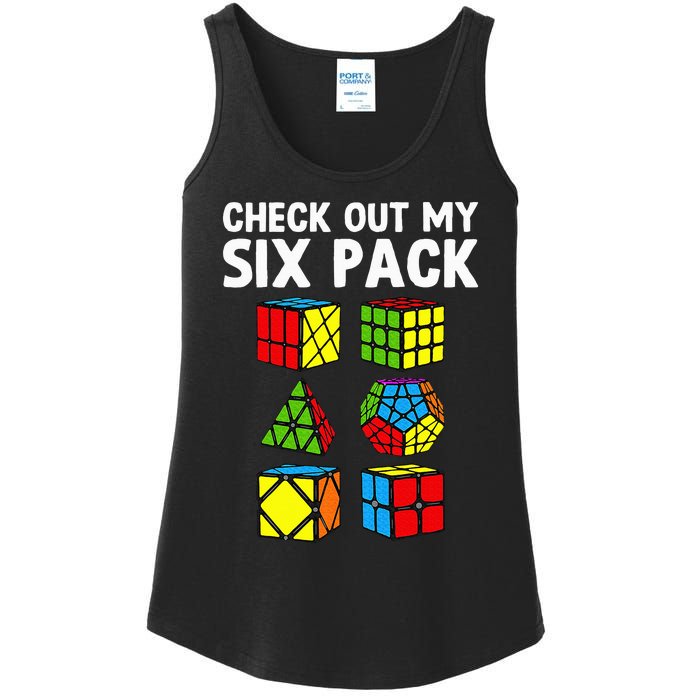 Check Out My Six Pack Puzzle Cube Funny Speed Cubing Ladies Essential Tank