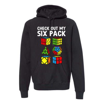 Check Out My Six Pack Puzzle Cube Funny Speed Cubing Premium Hoodie