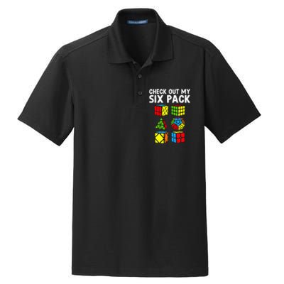 Check Out My Six Pack Puzzle Cube Funny Speed Cubing Dry Zone Grid Polo