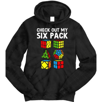 Check Out My Six Pack Puzzle Cube Funny Speed Cubing Tie Dye Hoodie