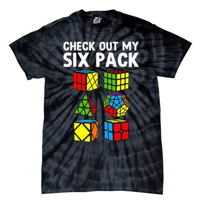 Check Out My Six Pack Puzzle Cube Funny Speed Cubing Tie-Dye T-Shirt