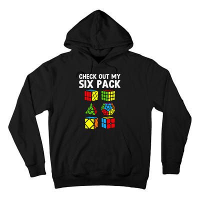 Check Out My Six Pack Puzzle Cube Funny Speed Cubing Tall Hoodie