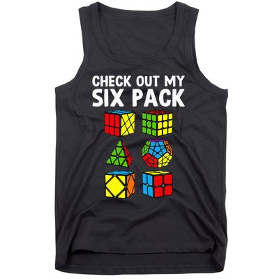 Check Out My Six Pack Puzzle Cube Funny Speed Cubing Tank Top