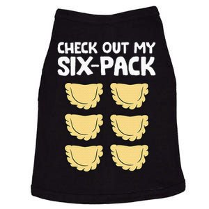 Check Out My Six Pack Polish Dumplings Funny Pierogi Doggie Tank