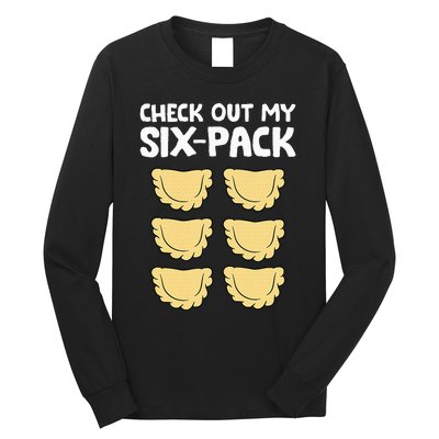 Check Out My Six Pack Polish Dumplings Funny Pierogi Long Sleeve Shirt