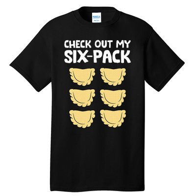 Check Out My Six Pack Polish Dumplings Funny Pierogi Tall T-Shirt