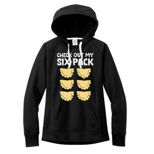 Check Out My Six Pack Polish Dumplings Funny Pierogi Women's Fleece Hoodie