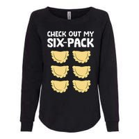 Check Out My Six Pack Polish Dumplings Funny Pierogi Womens California Wash Sweatshirt