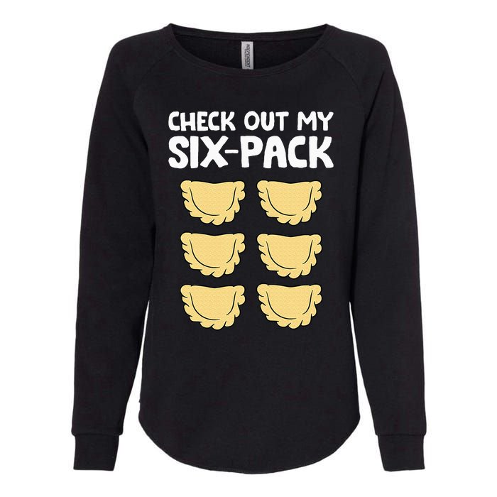 Check Out My Six Pack Polish Dumplings Funny Pierogi Womens California Wash Sweatshirt