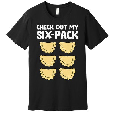 Check Out My Six Pack Polish Dumplings Funny Pierogi Premium T-Shirt