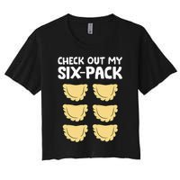 Check Out My Six Pack Polish Dumplings Funny Pierogi Women's Crop Top Tee