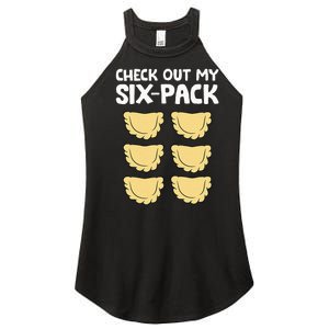 Check Out My Six Pack Polish Dumplings Funny Pierogi Women's Perfect Tri Rocker Tank