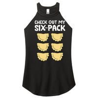 Check Out My Six Pack Polish Dumplings Funny Pierogi Women's Perfect Tri Rocker Tank