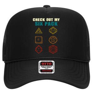 Check Out My Six Pack Dice For Dragons D.20 RPG Gamer High Crown Mesh Back Trucker Hat