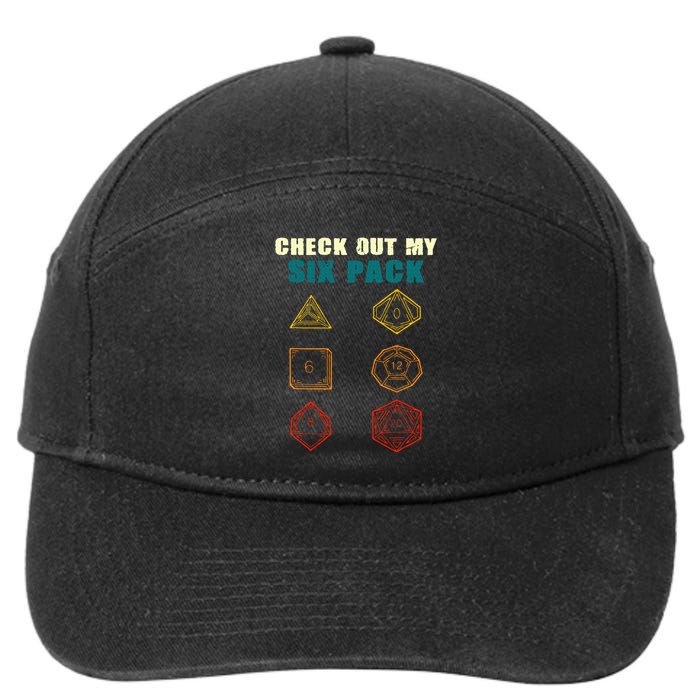 Check Out My Six Pack Dice For Dragons D.20 RPG Gamer 7-Panel Snapback Hat