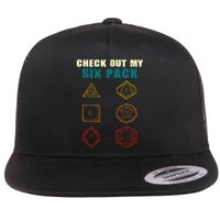 Check Out My Six Pack Dice For Dragons D.20 RPG Gamer Flat Bill Trucker Hat