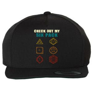 Check Out My Six Pack Dice For Dragons D.20 RPG Gamer Wool Snapback Cap