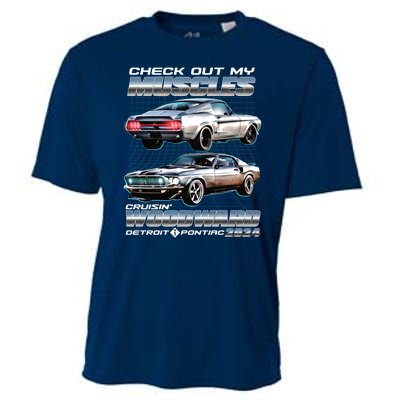 Check Out My Muscles Cruising Woodward Detroit To Pontiac 2024 Cooling Performance Crew T-Shirt