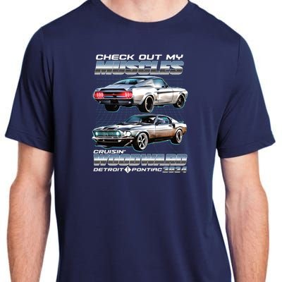 Check Out My Muscles Cruising Woodward Detroit To Pontiac 2024 Adult ChromaSoft Performance T-Shirt