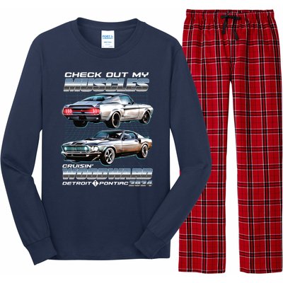 Check Out My Muscles Cruising Woodward Detroit To Pontiac 2024 Long Sleeve Pajama Set