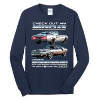 Check Out My Muscles Cruising Woodward Detroit To Pontiac 2024 Tall Long Sleeve T-Shirt