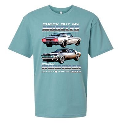 Check Out My Muscles Cruising Woodward Detroit To Pontiac 2024 Sueded Cloud Jersey T-Shirt