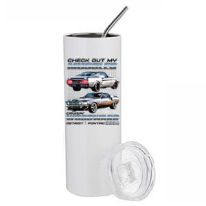 Check Out My Muscles Cruising Woodward Detroit To Pontiac 2024 Stainless Steel Tumbler