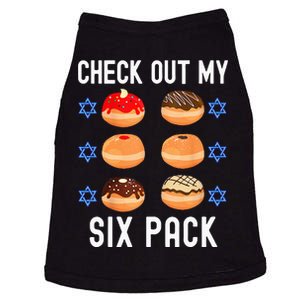 Check Out My Six Pack Donut Abs Hanukkah Chanukah Doggie Tank