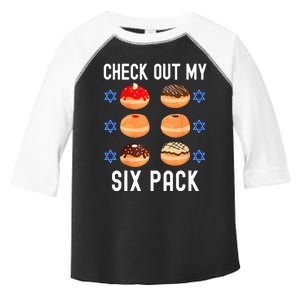 Check Out My Six Pack Donut Abs Hanukkah Chanukah Toddler Fine Jersey T-Shirt