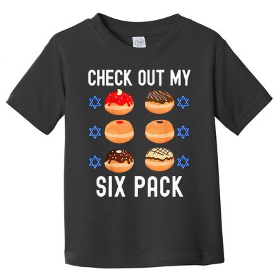 Check Out My Six Pack Donut Abs Hanukkah Chanukah Toddler T-Shirt