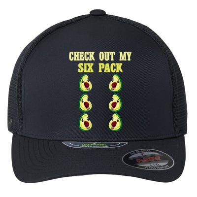 Check Out My Six 6 Pack Avocado Weightlifting 'S 'S Meaningful Gift Flexfit Unipanel Trucker Cap