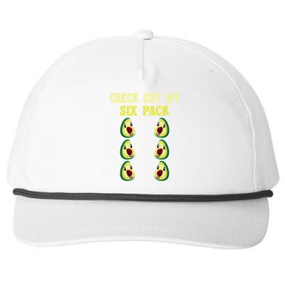 Check Out My Six 6 Pack Avocado Weightlifting 'S 'S Meaningful Gift Snapback Five-Panel Rope Hat