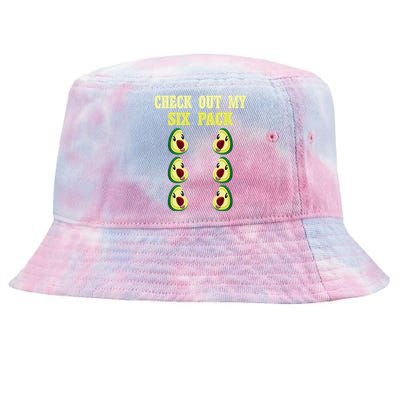 Check Out My Six 6 Pack Avocado Weightlifting 'S 'S Meaningful Gift Tie-Dyed Bucket Hat