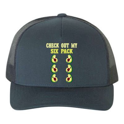 Check Out My Six 6 Pack Avocado Weightlifting 'S 'S Meaningful Gift Yupoong Adult 5-Panel Trucker Hat