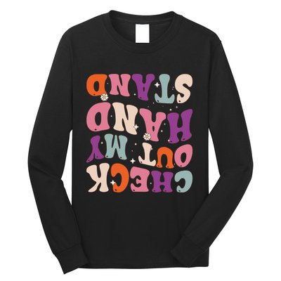 Check Out My Handstand Funny Gymnastics Long Sleeve Shirt
