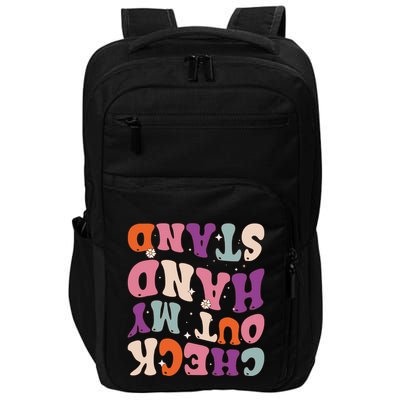 Check Out My Handstand Funny Gymnastics Impact Tech Backpack