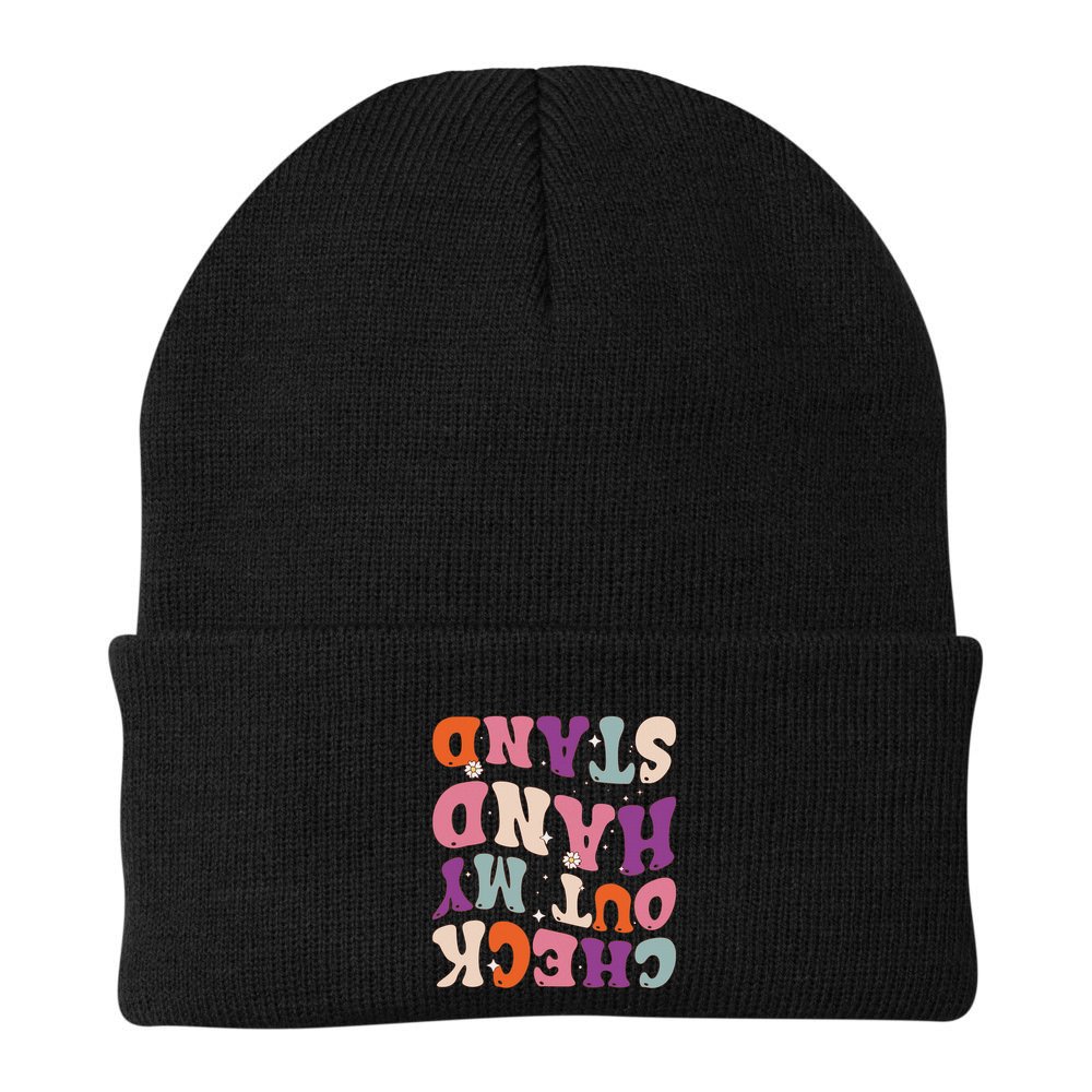 Check Out My Handstand Funny Gymnastics Beanie