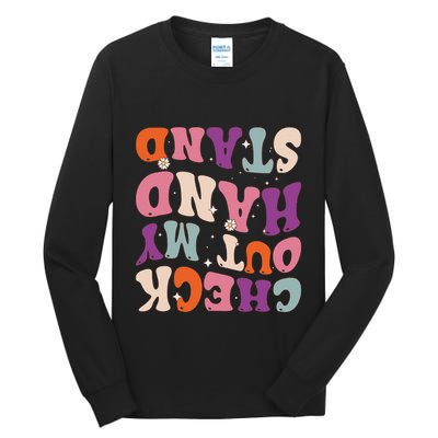Check Out My Handstand Funny Gymnastics Tall Long Sleeve T-Shirt