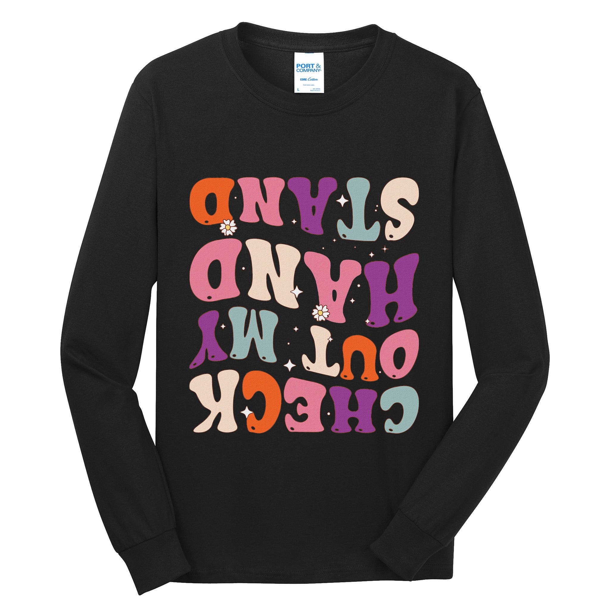 Check Out My Handstand Funny Gymnastics Tall Long Sleeve T-Shirt
