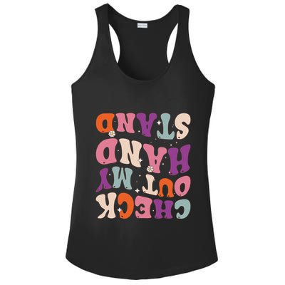 Check Out My Handstand Funny Gymnastics Ladies PosiCharge Competitor Racerback Tank