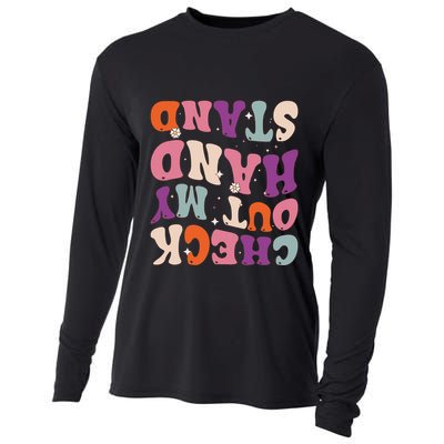 Check Out My Handstand Funny Gymnastics Cooling Performance Long Sleeve Crew
