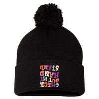 Check Out My Handstand Funny Gymnastics Pom Pom 12in Knit Beanie