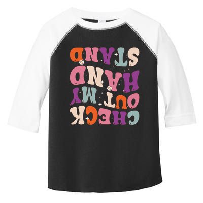 Check Out My Handstand Funny Gymnastics Toddler Fine Jersey T-Shirt