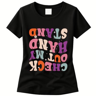 Check Out My Handstand Funny Gymnastics Womens T-Shirt