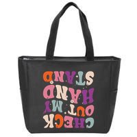 Check Out My Handstand Funny Gymnastics Zip Tote Bag