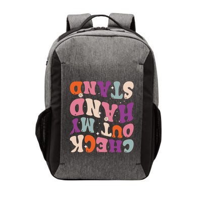 Check Out My Handstand Funny Gymnastics Vector Backpack