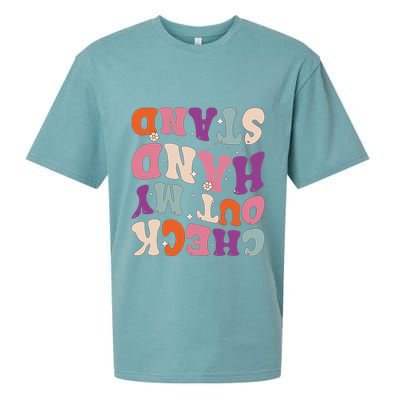 Check Out My Handstand Funny Gymnastics Sueded Cloud Jersey T-Shirt