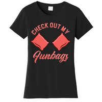 Check Out My Funbags Bean Bags Toss Cornhole Player Women's T-Shirt