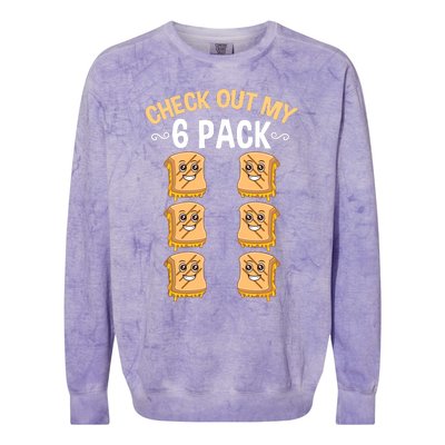 Check Out My Six Pack Grilled Cheese Colorblast Crewneck Sweatshirt