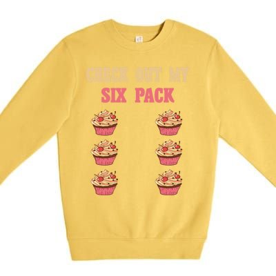 Check Out My Six 6 Pack Cupcake Weightlifting 'S 'S Meaningful Gift Premium Crewneck Sweatshirt